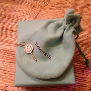 Tiffany & Co. Baby Blue and Ivory Swirled Lollipop