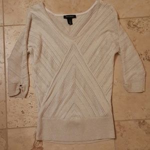 NWOT! Beautiful cream woven top w/ a gold shimmer
