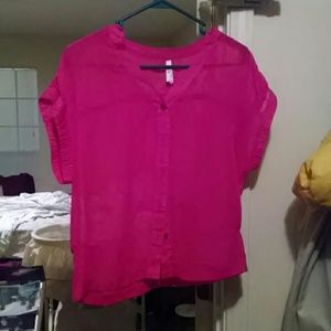 Sheer pink crop top! SUMMER FAVORITE!!