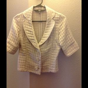 Knit short sleeve blazer