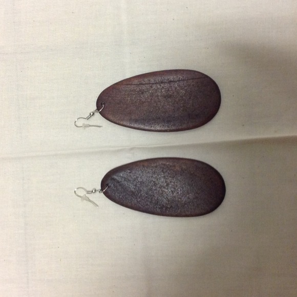 Brown Wood Earrings