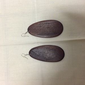 Brown Wood Earrings