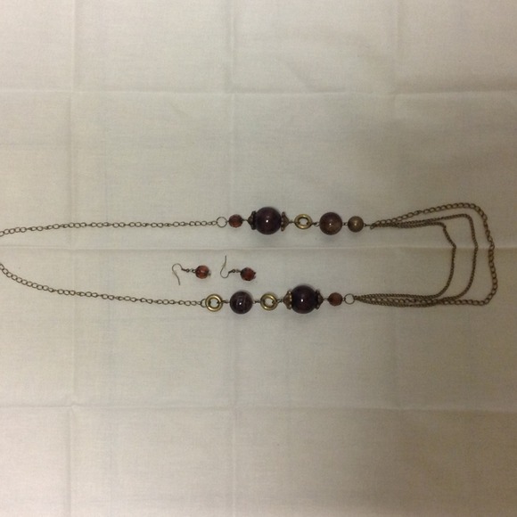 Dark Brown Necklace Set