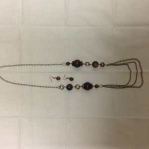 Dark Brown Necklace Set