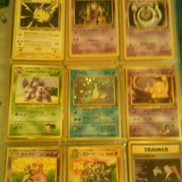 Collectable first version of pokemon cards