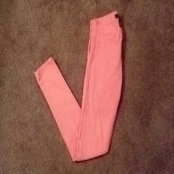 Coral skinny jeans