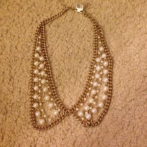 Gold Pearl Collar Necklace Gold Pearl Collar Necklace
