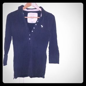 Abercrombie and Fitch Navy blue Polo