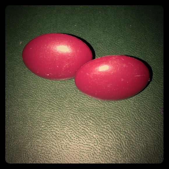 Red Clip-on Earrings