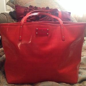 Kate spade large orange tote