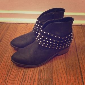 Studded Strappy Detail Boots