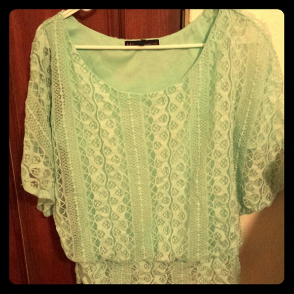 Mint green shirt