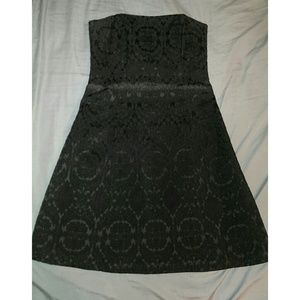 Classic Black Strapless A-line Dress