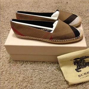 Burberry Hodgenson Check Canvas Flat Espadrille