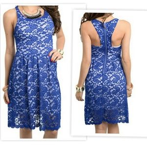 New never worn blue lace dress