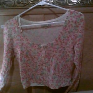 Floral guess cropped cardigen