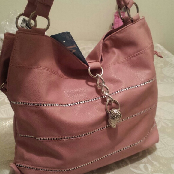 Pink purse with rhinestones - Picture 1 of 3