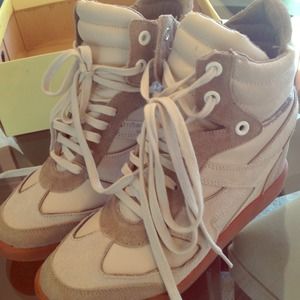 Nude colored Trendy Wedge Sneakers- New in Box!