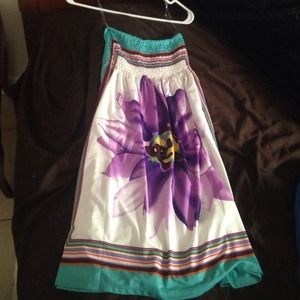 Strapless floral dress never worn