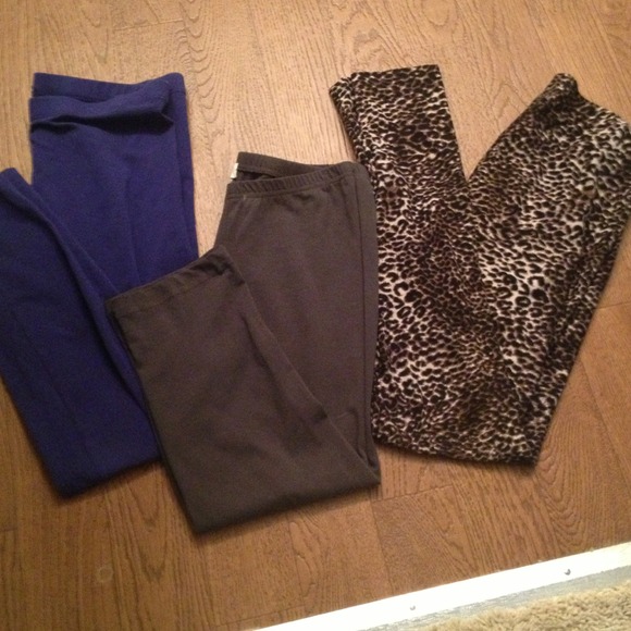 Gray, purple, cheetah print F21 leggings worn once