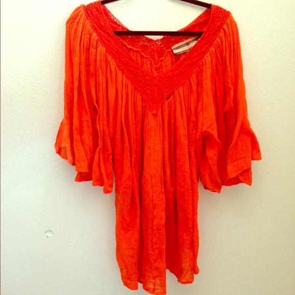 Jen's a Pirate Booty Janis top in orange