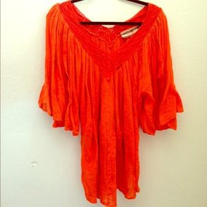 Jen's a Pirate Booty Janis top in orange