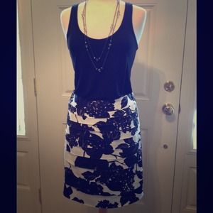 WHBM Floral Skirt