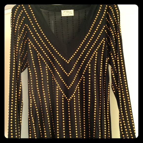 Torn By Ronny Kobo Valerie Studded Top