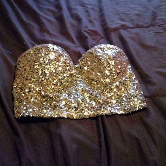 Golden sequin bandou
