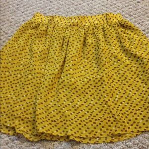 Yellow flowy mossimo skirt