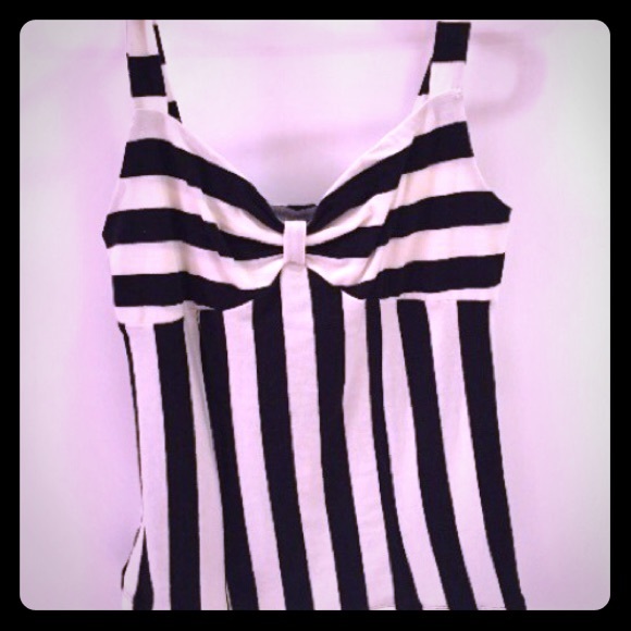 Navy/white striped tank