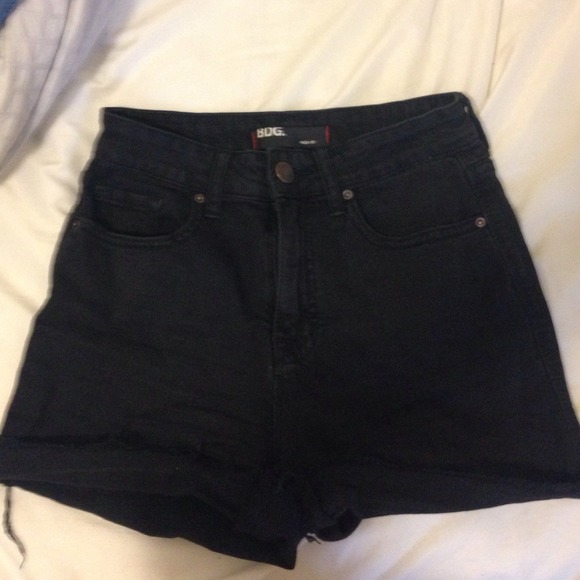 Black Super High Waisted BDG Shorts