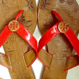 Red Tory Burch Sandals