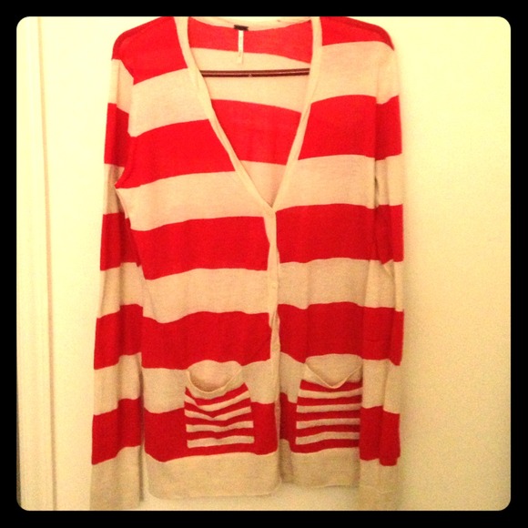 Red & white striped sweater
