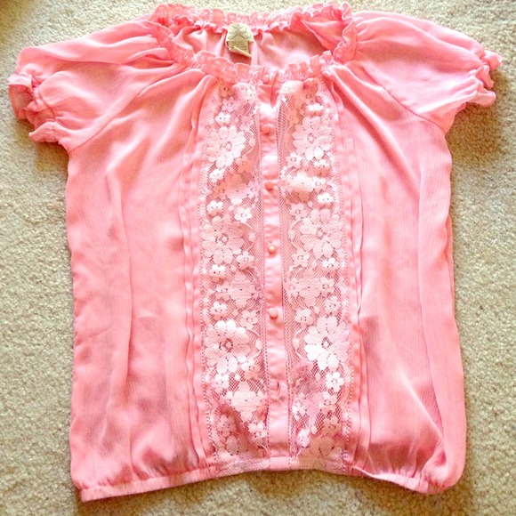 Light pink lace top