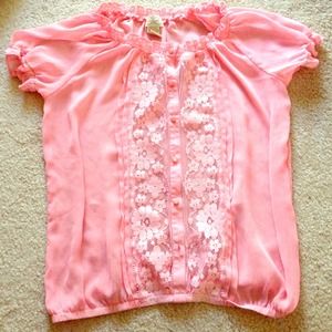 Light pink lace top