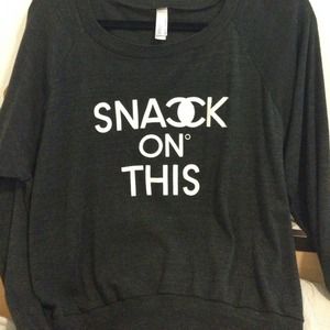 Snack On This Sweater Print on American Apparel