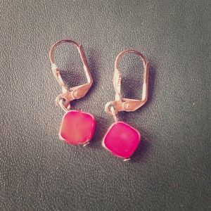 Red vintage earrings