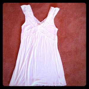 ⭐️REDUCED⭐️ Free People White Cotton and Lace Tank