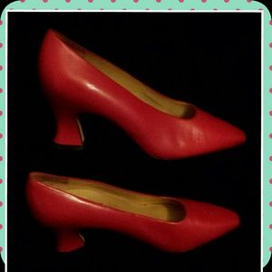 Red hot leather pumps by Nine West