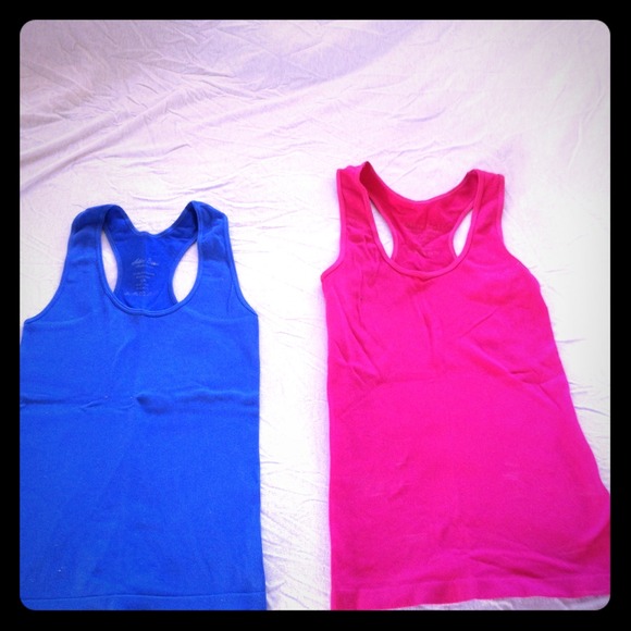 Various tank tops. Racer back. Strapless top.