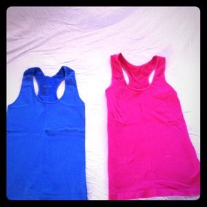 Various tank tops. Racer back. Strapless top.