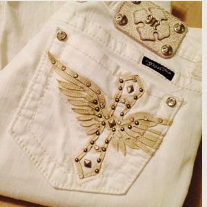 White Miss Me Jeans