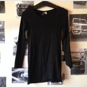 black tight long sleeve body dress