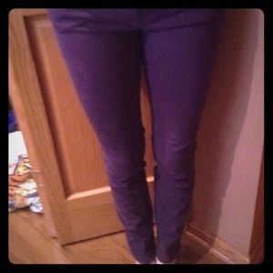 Purple skinny jeans