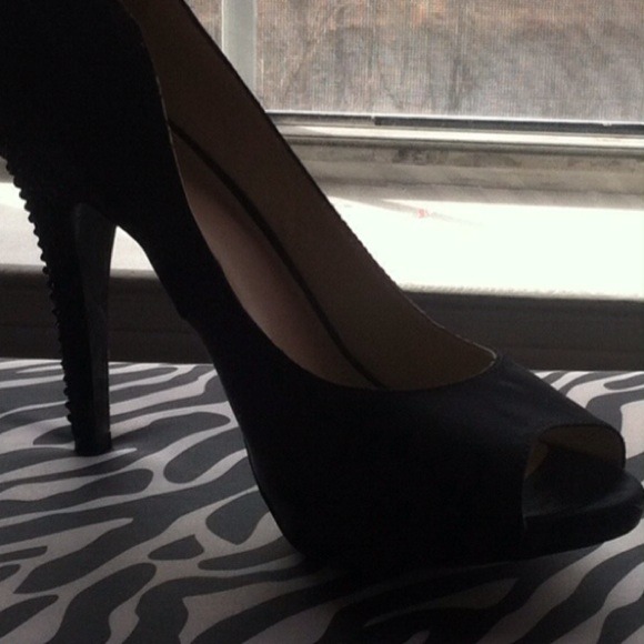 Dressy Black peep toe heels