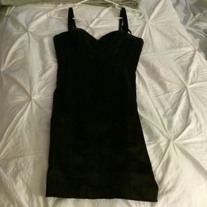 Bebe black satin dress