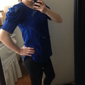 Elegant royal blue dressy top!