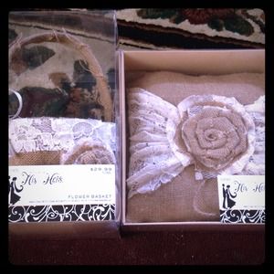 Wedding Flower girl basket and ring pillow