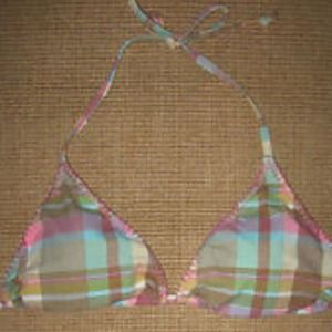 Cute plaid bikini top